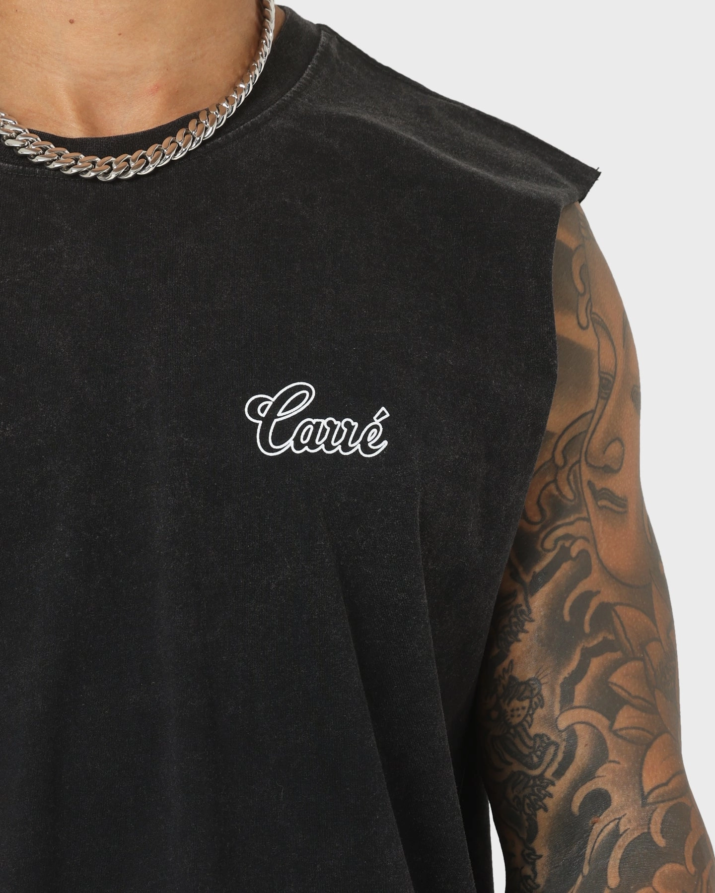 Active Essentials Carre Royal Muscle T-Shirt Washed Black