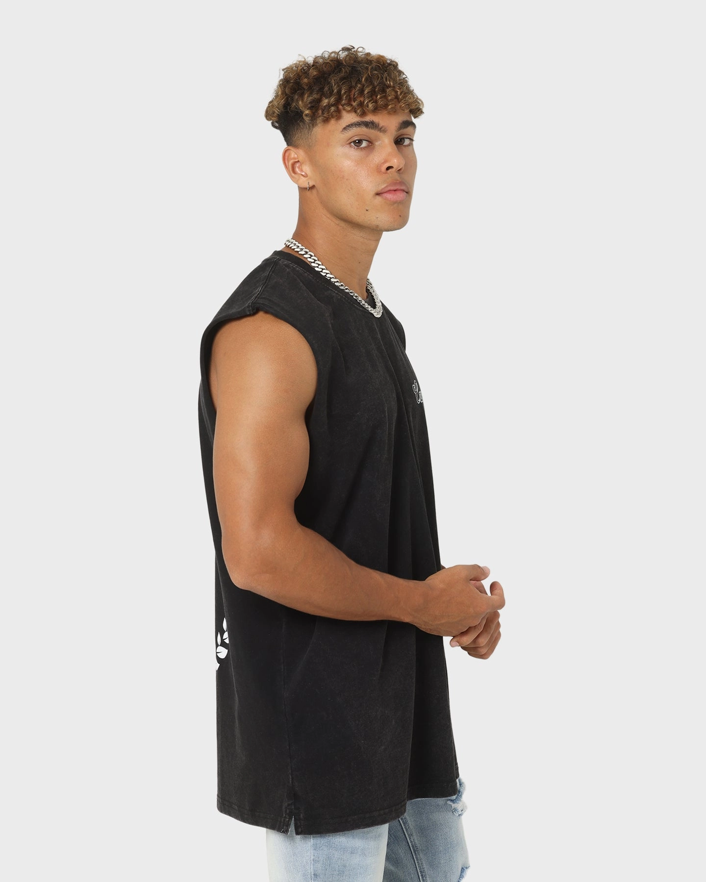 Perfectly Fit Carre Royal Muscle T-Shirt Washed Black
