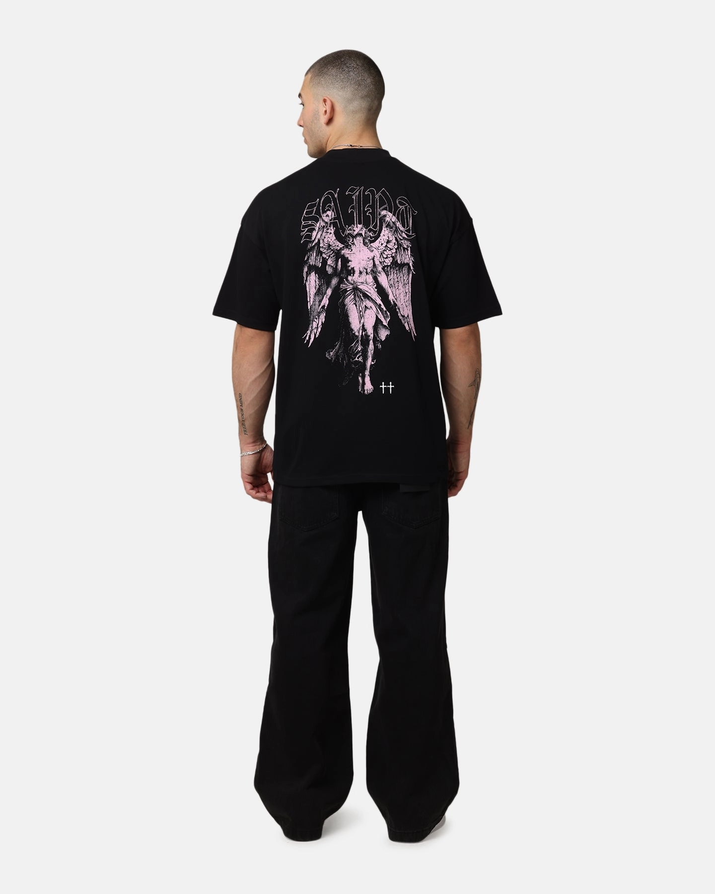 Active Wearable Saint Morta Lucian Mock Neck T-Shirt Black/Pink