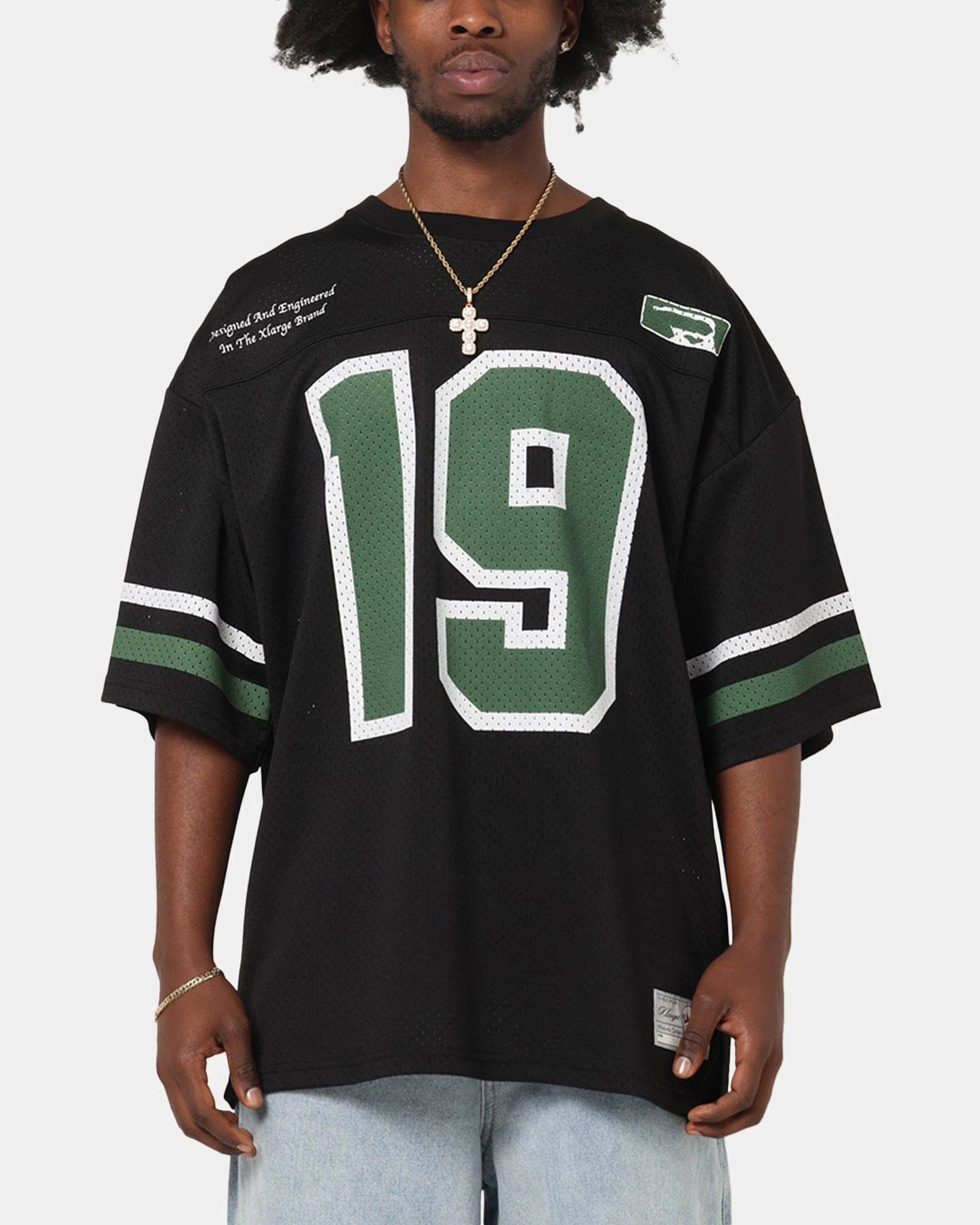 Sublimated Prints Ultraviolet Protection Fabric X-Large Engineered Game T-Shirt Black
