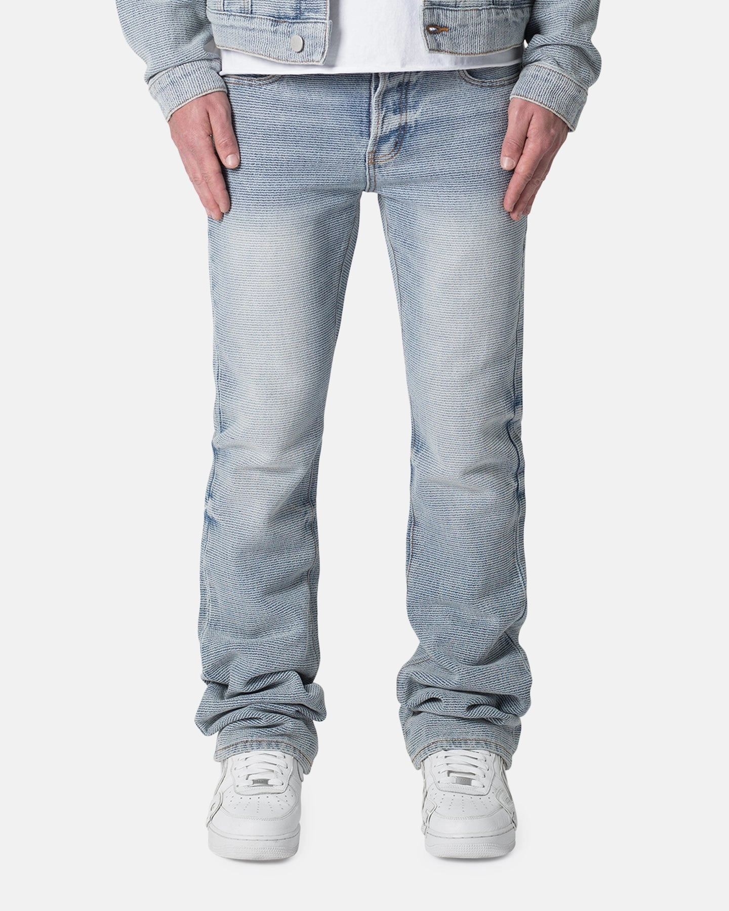 MNML B575 Flare Denim Jeans Blue No Hassle Fit Any Occasion
