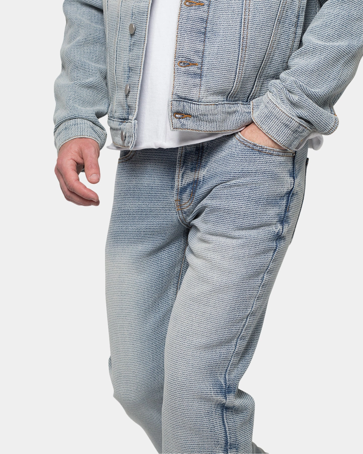 Professional Wear Premium Winter Warmth Classic Wear Street Fashion MNML B575 Flare Denim Jeans Blue