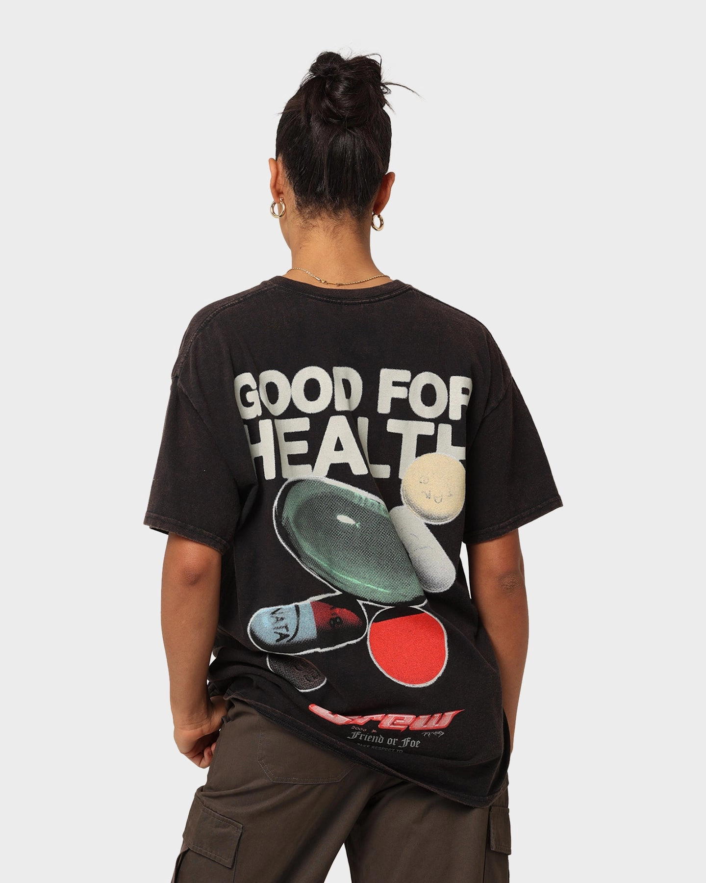 Moisture wicking Goat Crew Good 4 Health Vintage T-Shirt Black Wash