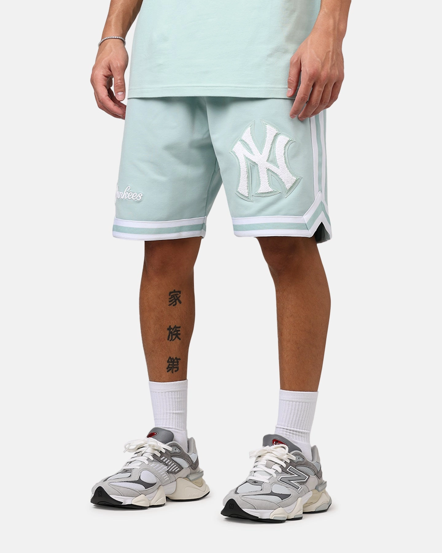 Mesh Fabric New Era New York Yankees 'Logo Select Mint' Shorts Mint/White
