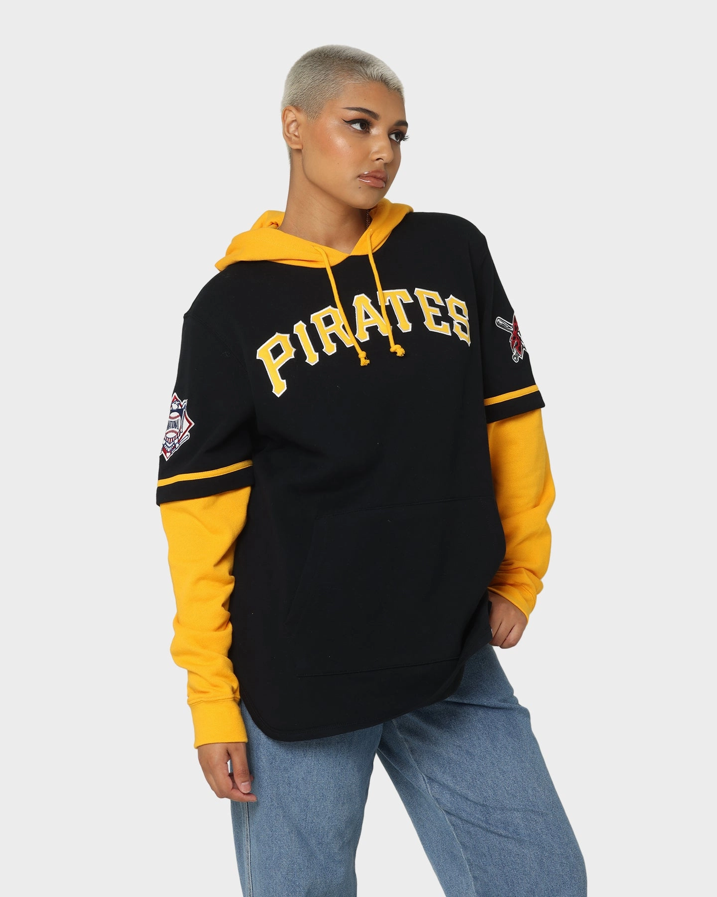 47 Brand Pittsburg Pirates Shortstop Hoodie Jet Black suitable for video shooting Sporty Design