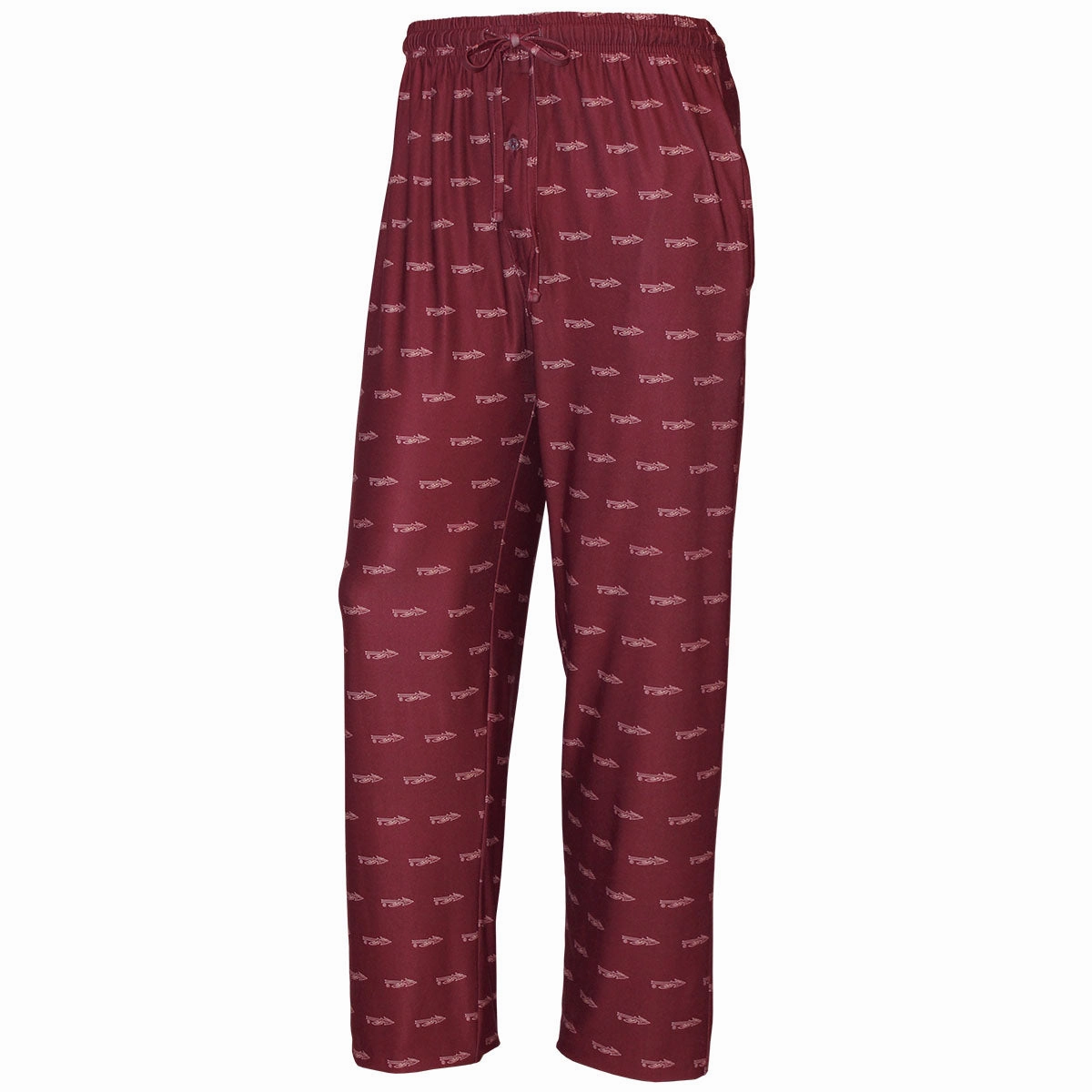 Snag Free Fabric Concepts Sport Men's Spear All-Over Print Jersey Pant - Garnet