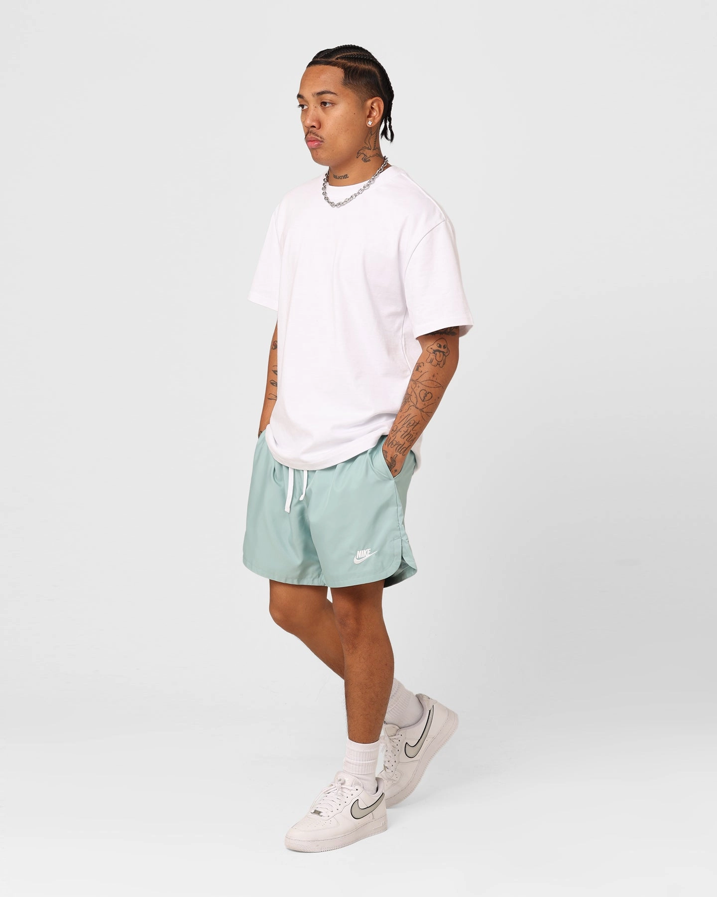 Nike Sportswear Club Woven Lined Flow Shorts Mineral/White Workwear