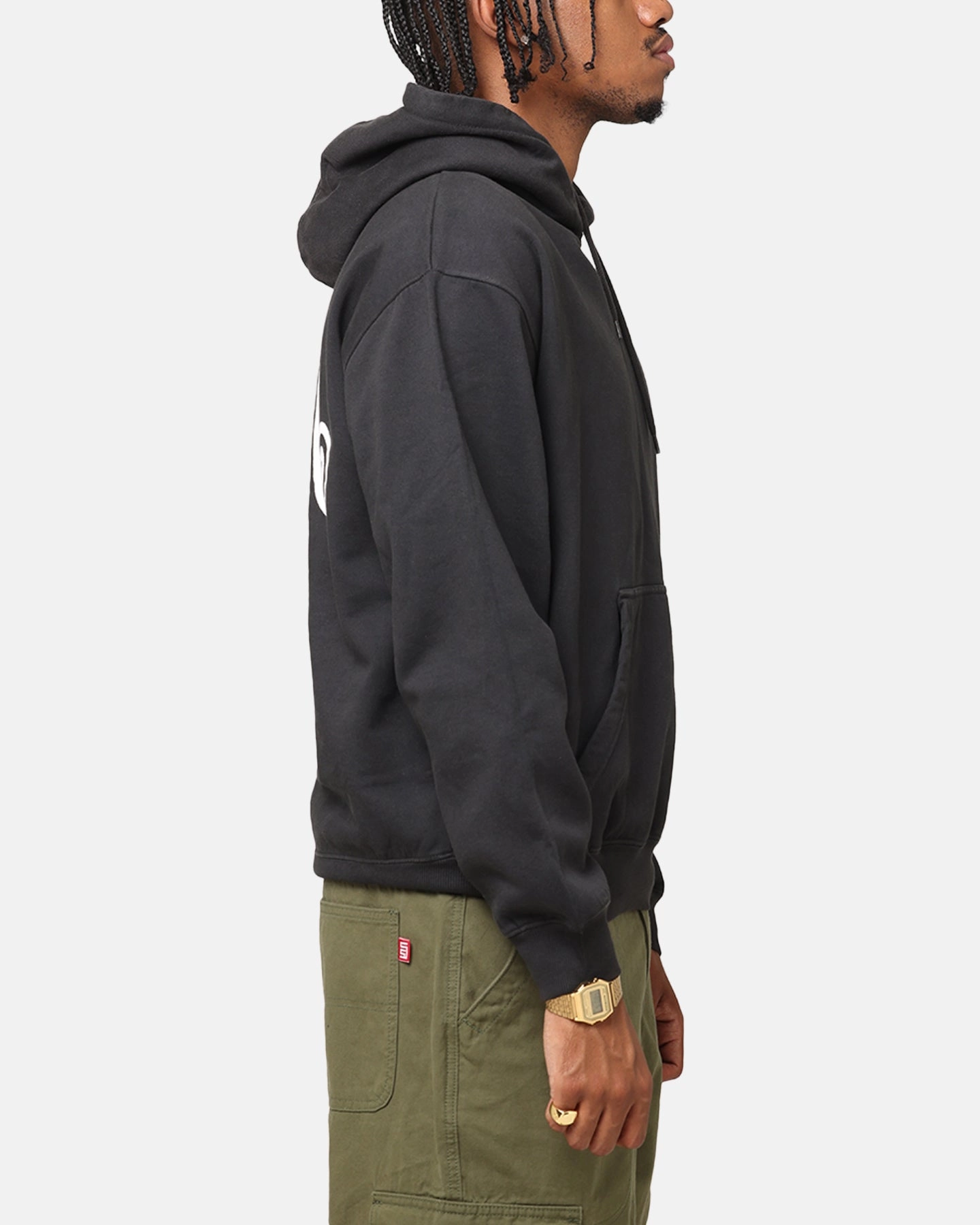 S Double Shawn Dot Hoodie Washed Black Seamless construction Ergonomic Paneling