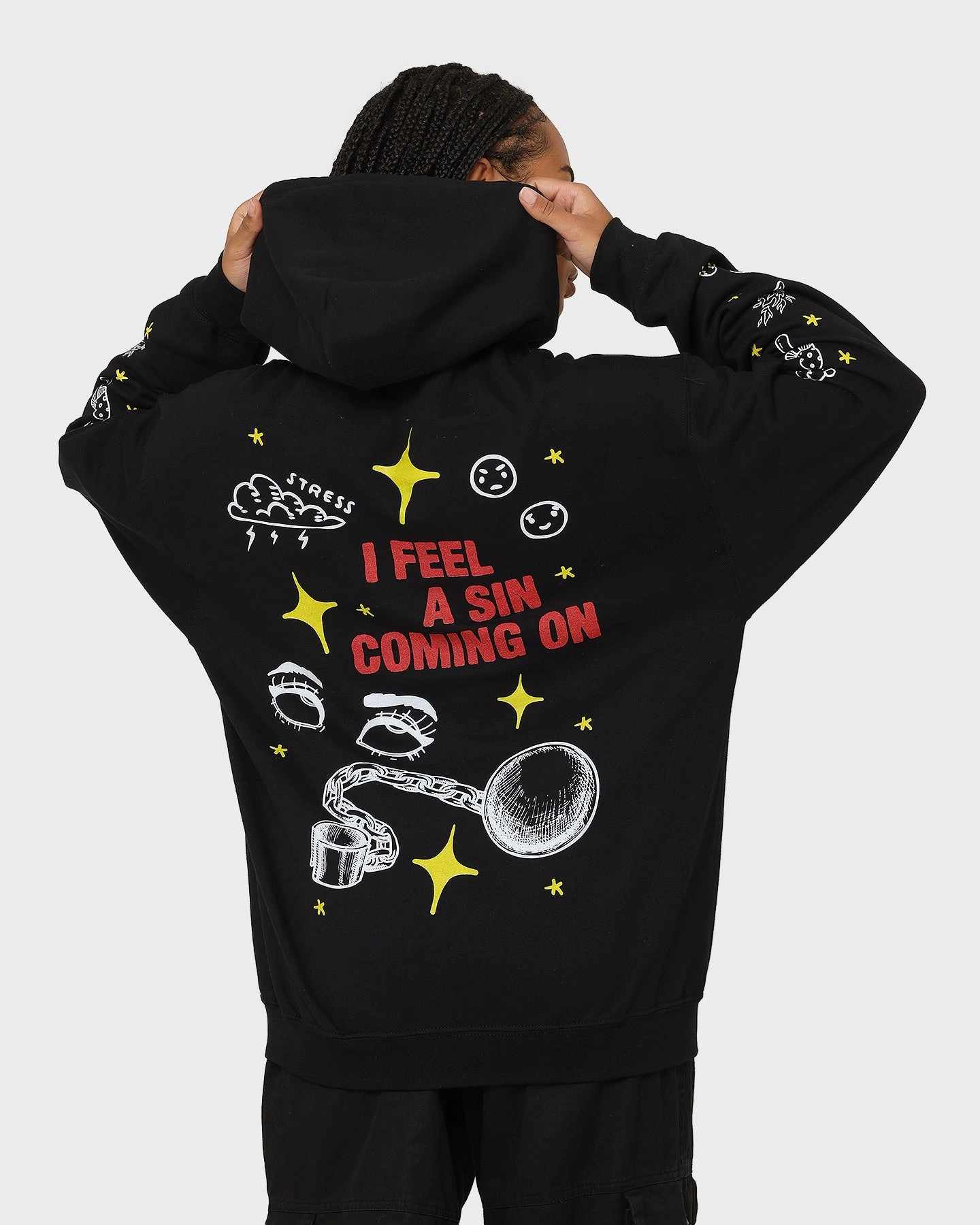 Mousse Rats Get Fat Sinners Hoodie Black
