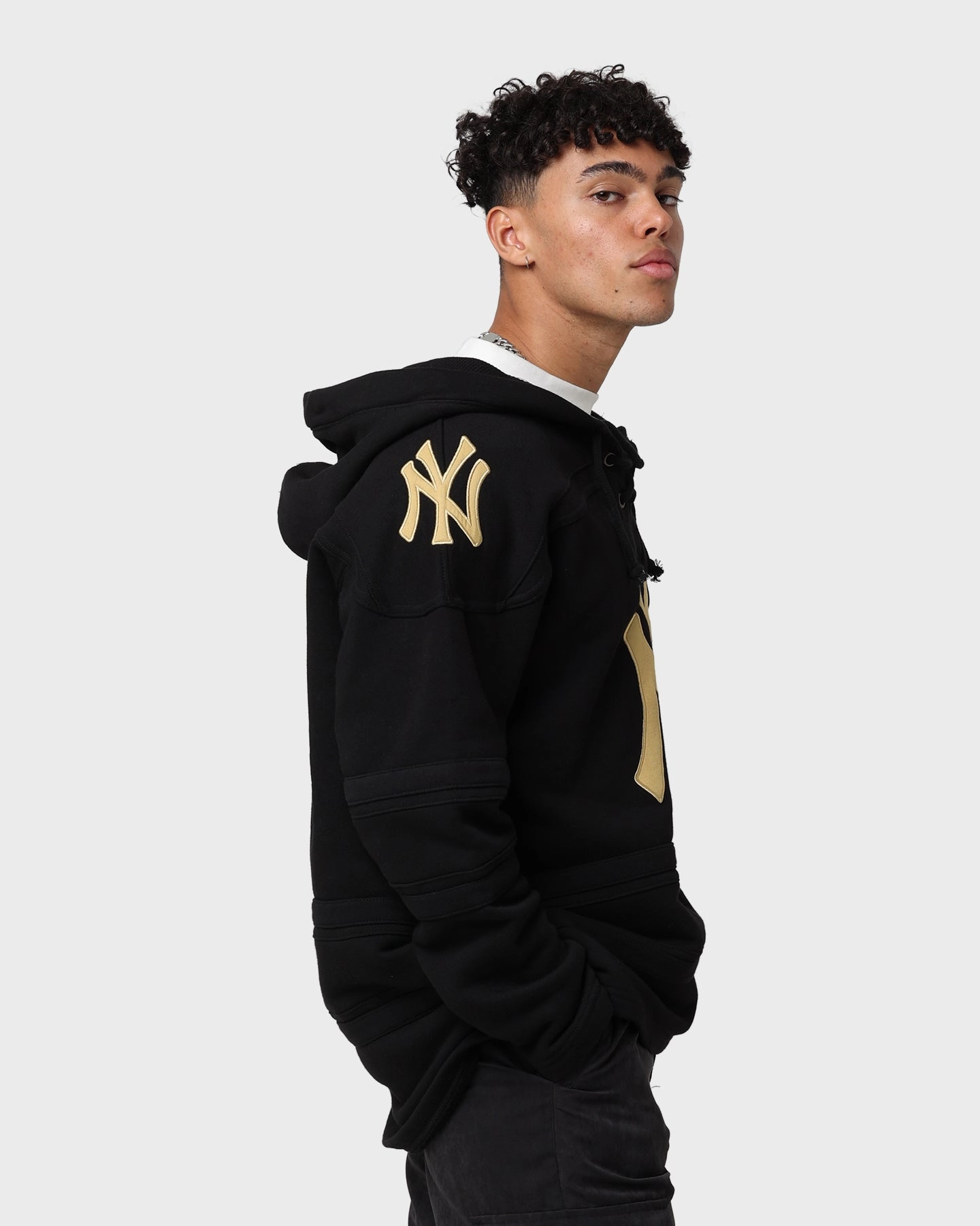 Wool Fresh Function 47 Brand New York Yankees Superior Lacer Hoodie Black/Gold