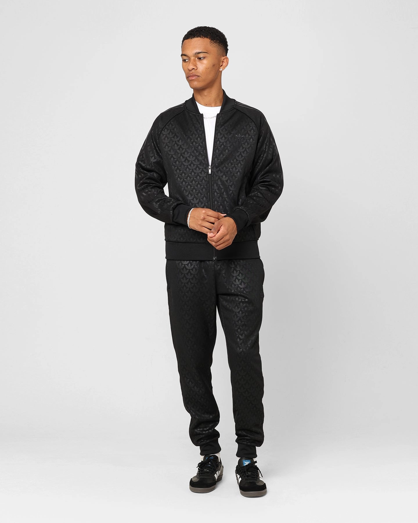 Adidas Graphics Monogram Straight Tracksuit Jacket Black Suggestion