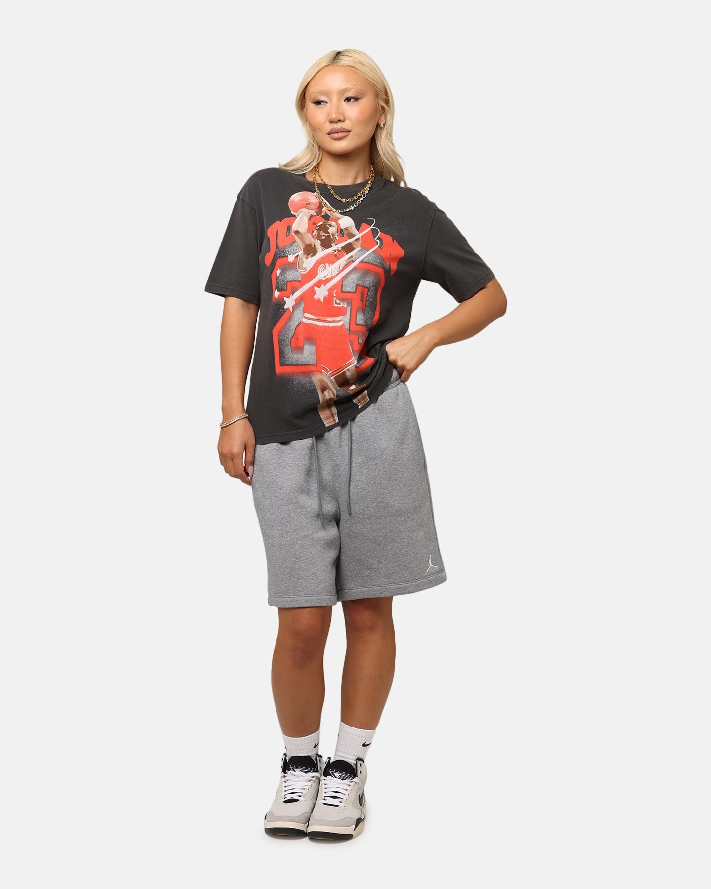 crew neck Jordan Women's Graphic T-Shirt Off Noir