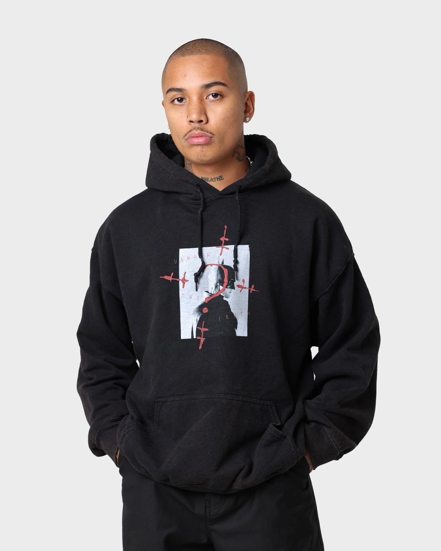 The Batman Truth Vintage Hoodie Black flight travel