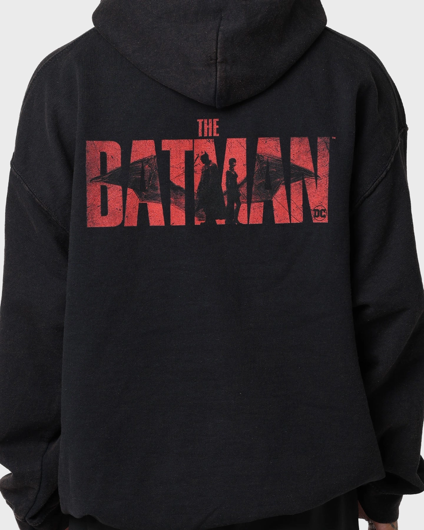 The Batman Truth Vintage Hoodie Black Skinny Fit