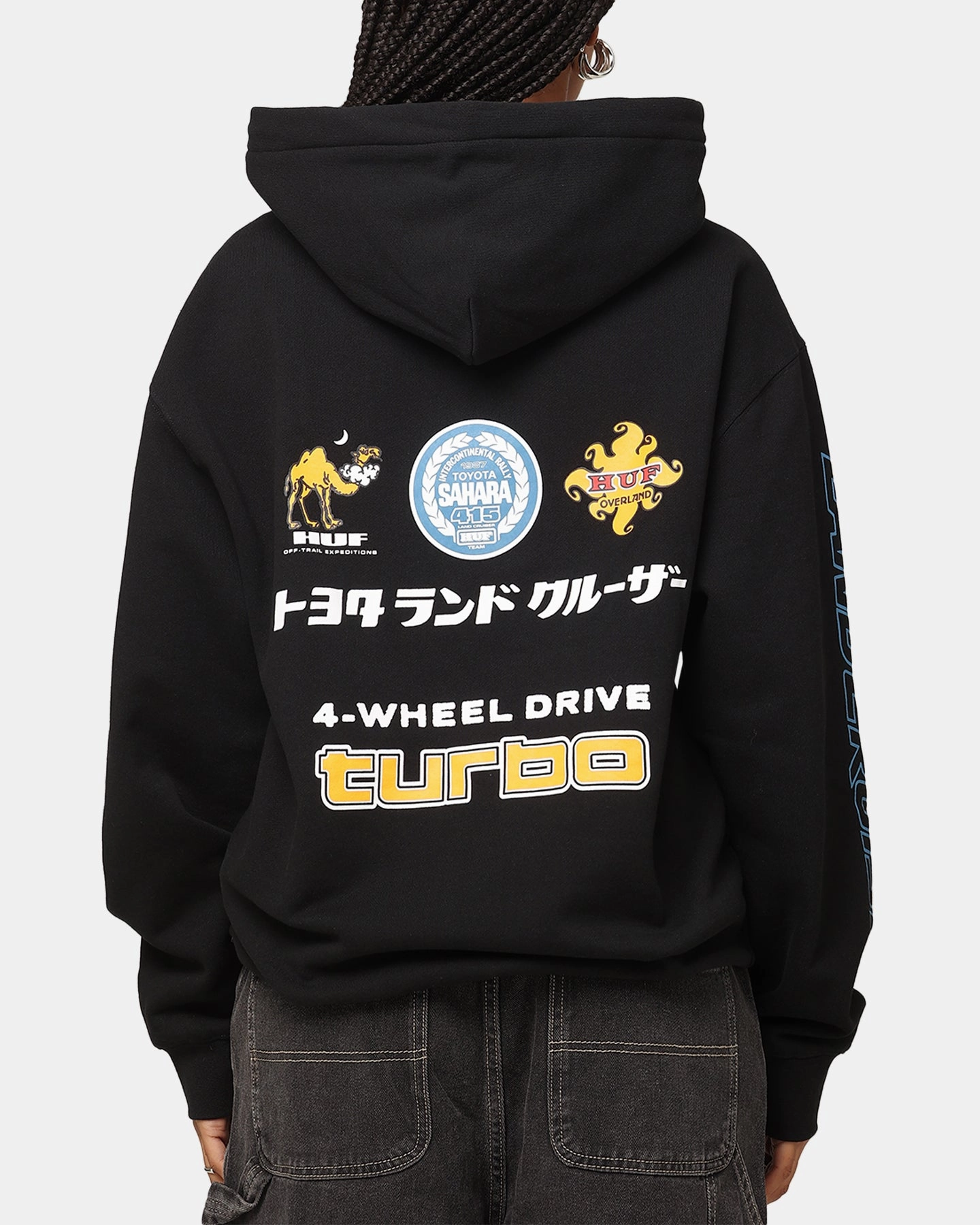 Perfection Huf X Toyota Sahara Rally Pullover Hoodie Black