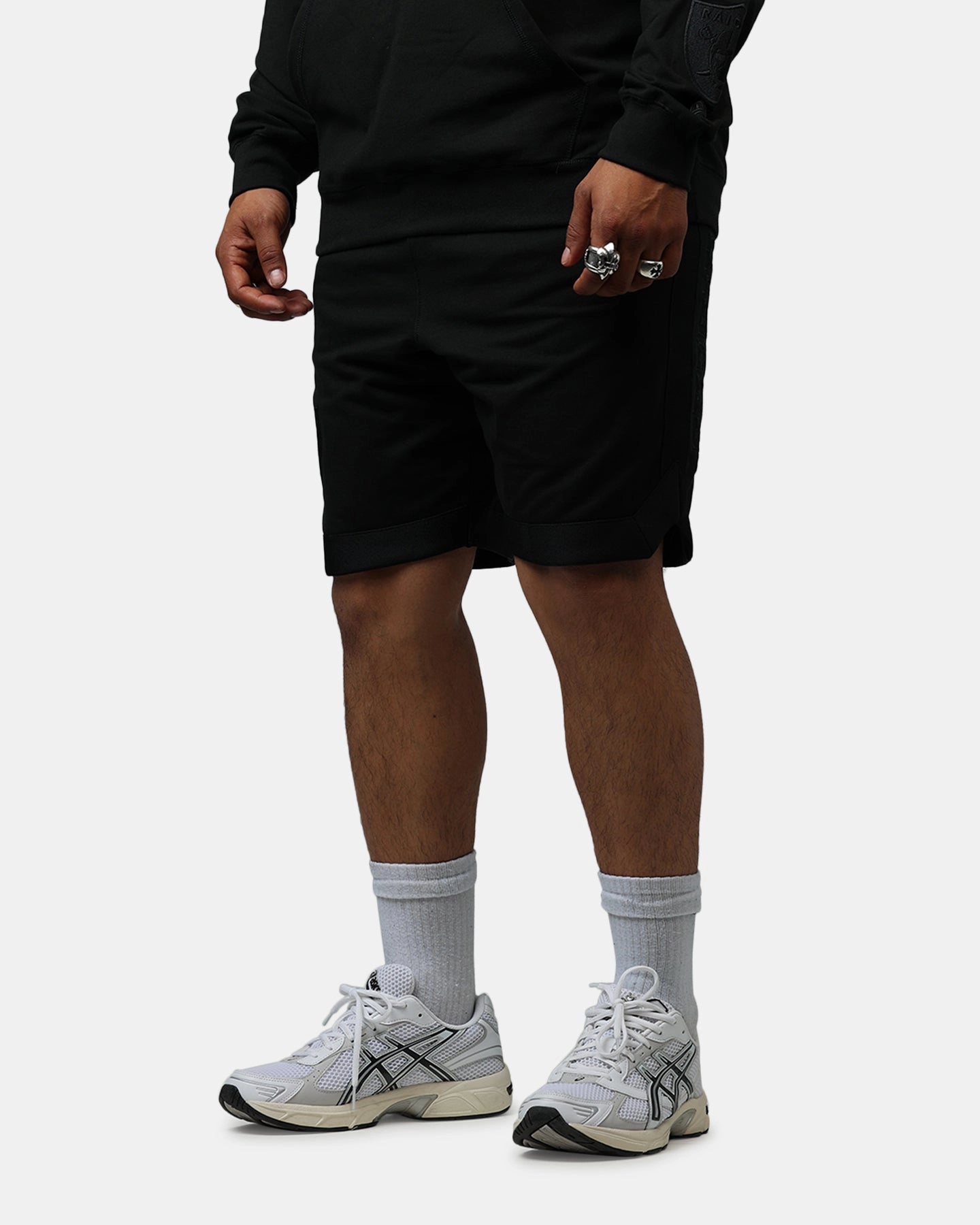 Outdoor Style Playful Prints New Era Las Vegas Raiders Logo Select Shorts Black/Black