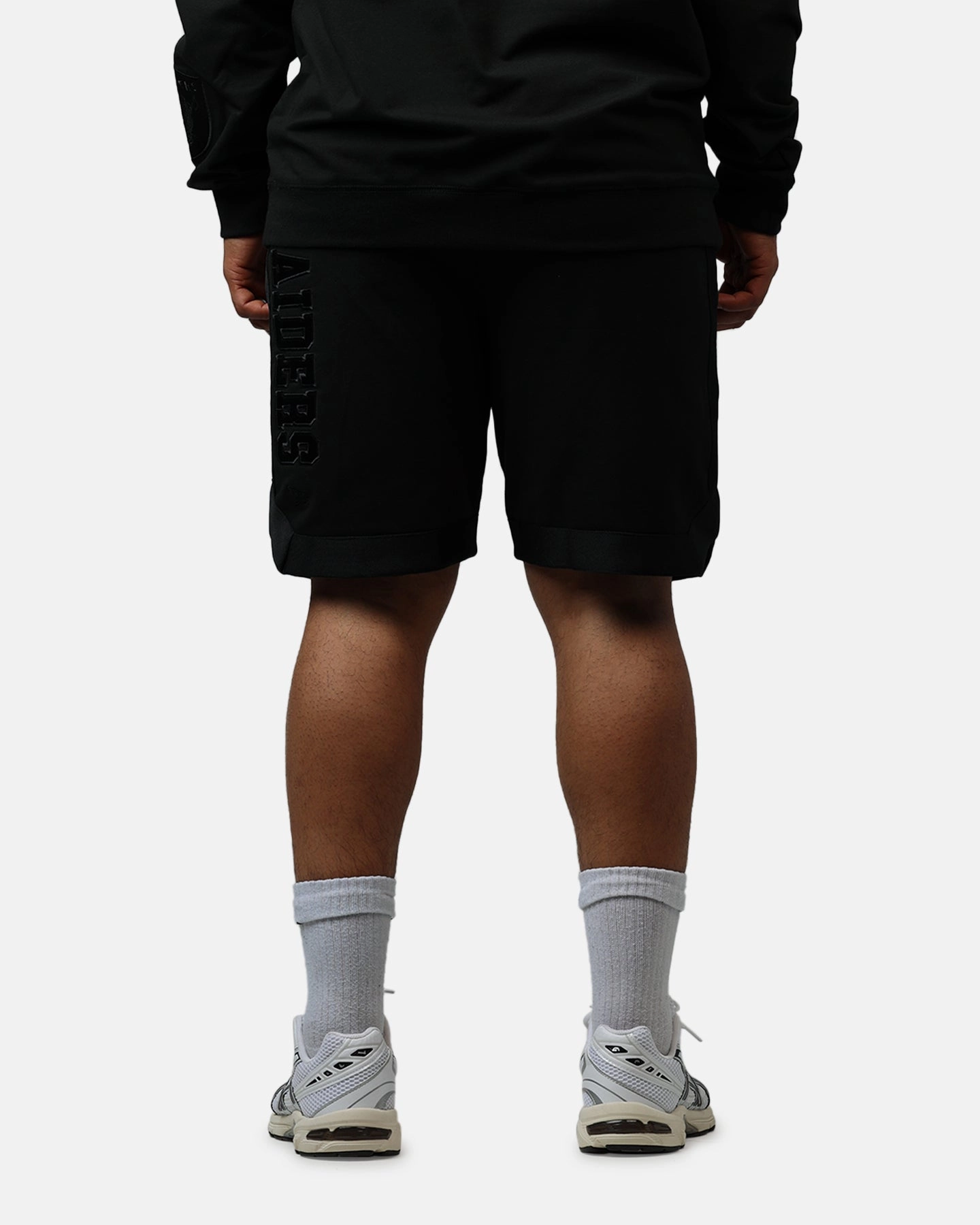 Poolside Wear present for him New Era Las Vegas Raiders Logo Select Shorts Black/Black