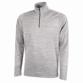 Galvin Green Dixon Golf Pullover Light Gray - FW22 Men Sport Fit Double Layered Collar