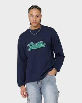 NonBulkyLayering Guess Originals Go Collegiate Crewneck Blackened Blue