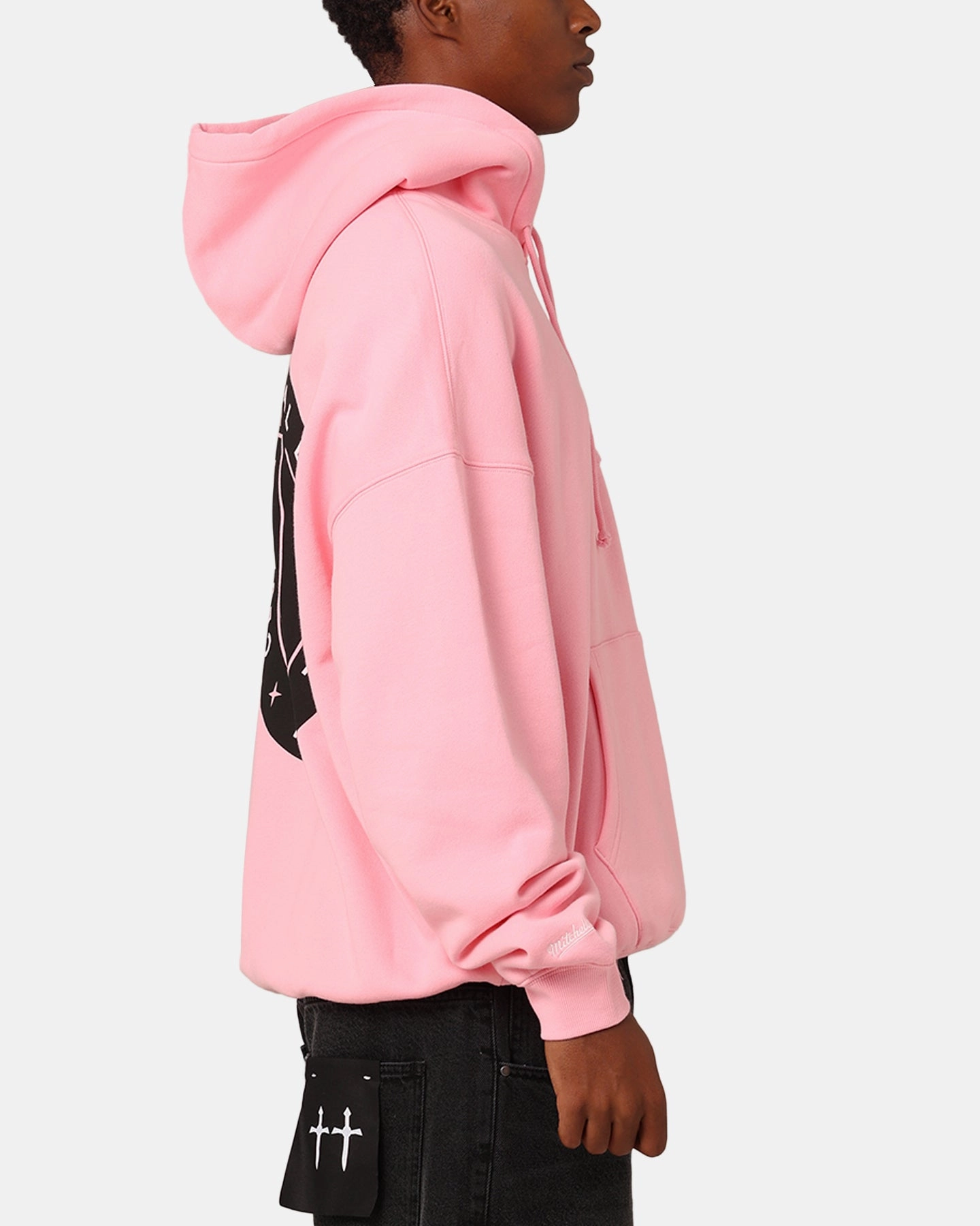 Mitchell & Ness Inter Miami CF Logo Hit Hoodie Light Pink Versatile Layering Piece Collarless