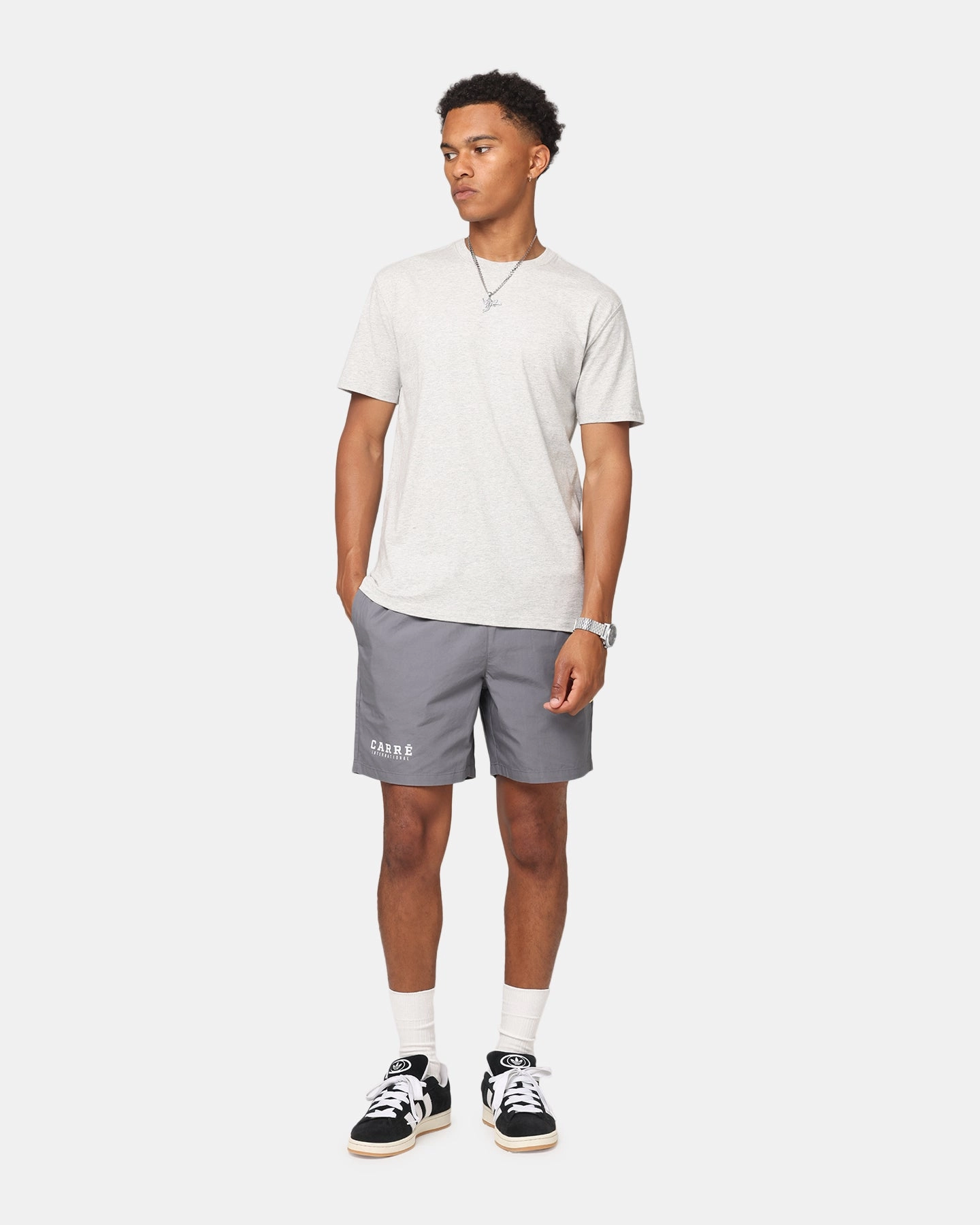 Carre Blanc Form T-Shirt Grey Marle SlimFit