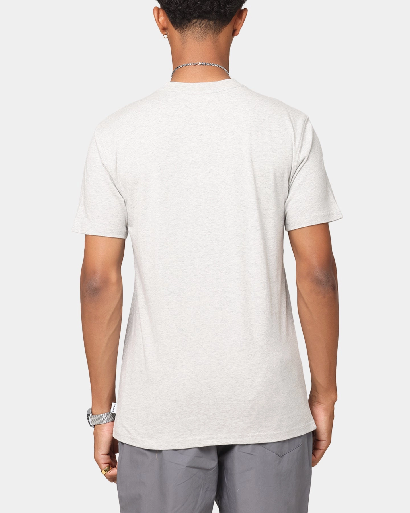 Denim combination Anti Odor Technology Carre Blanc Form T-Shirt Grey Marle