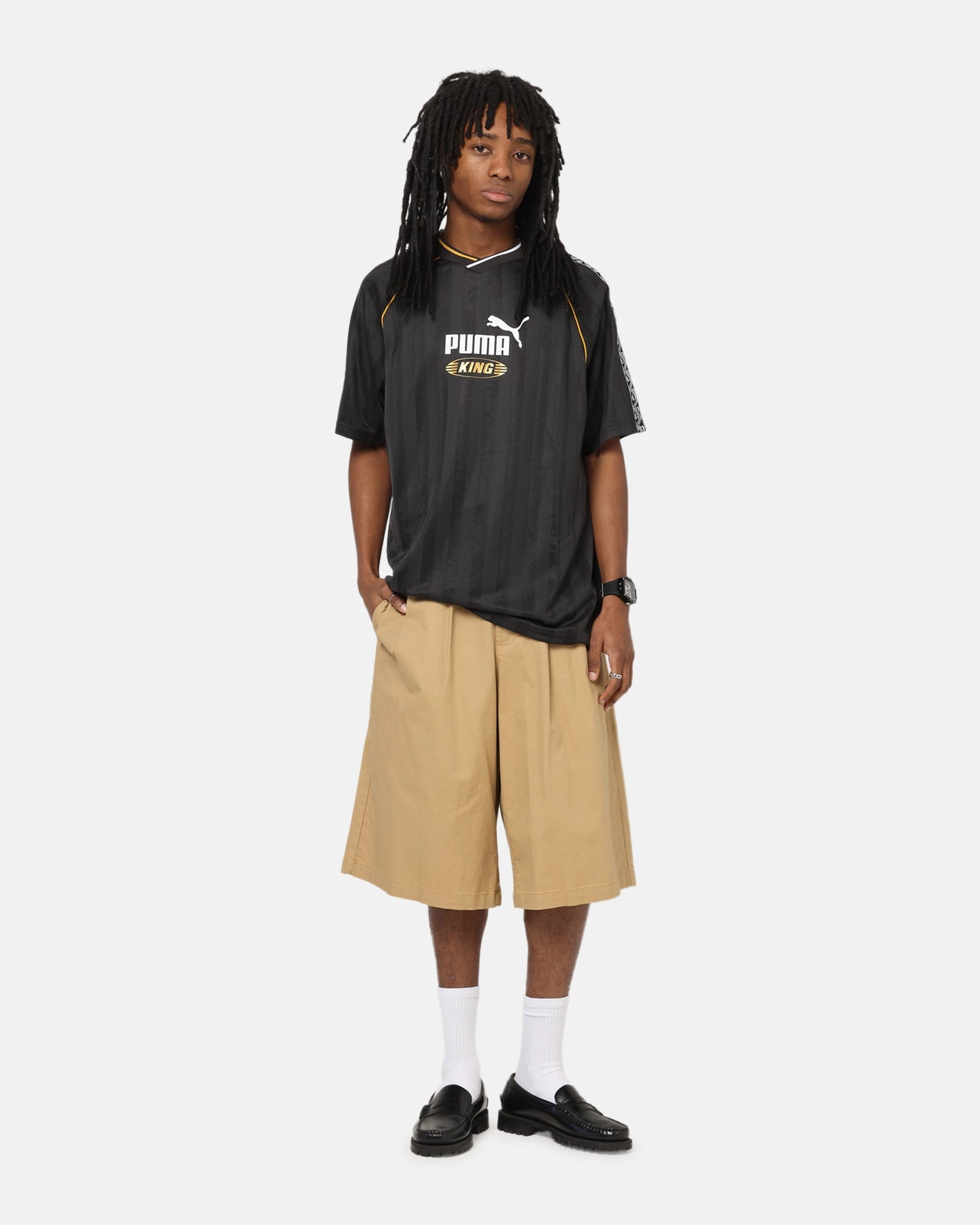 Puma King Relaxed Football Jersey Black Functional Wear EcoConscious Processing