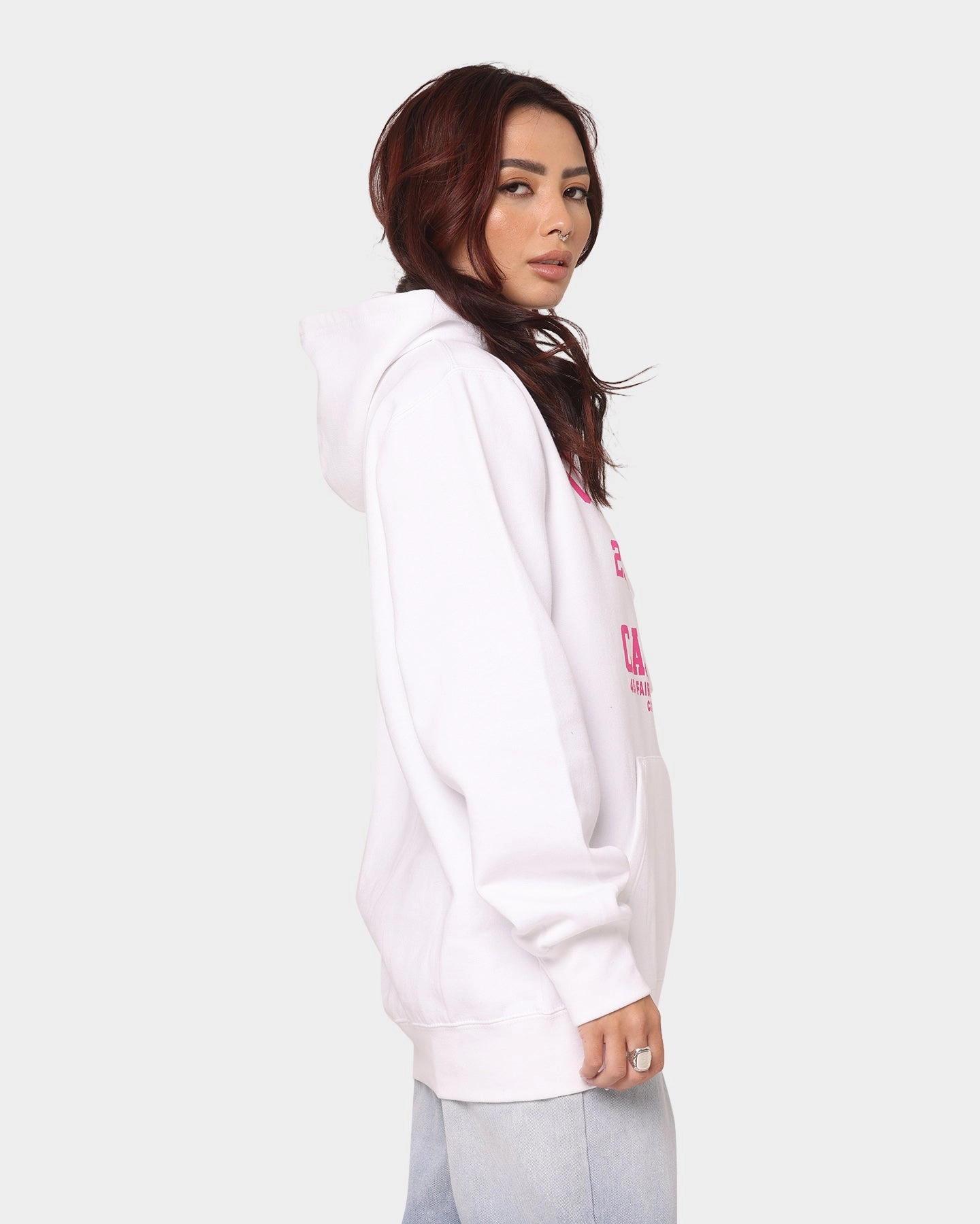 Low Maintenance Polyfill Layer Integration Crooks & Castles Fairfax Varsity Hoodie Hot Pink/White