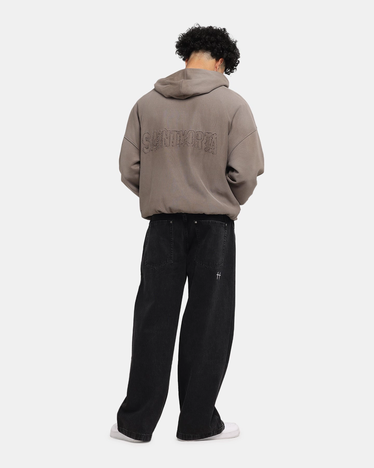 wrinkle free fire support Saint Morta Manticore Boxy Hoodie Sunfade Brown