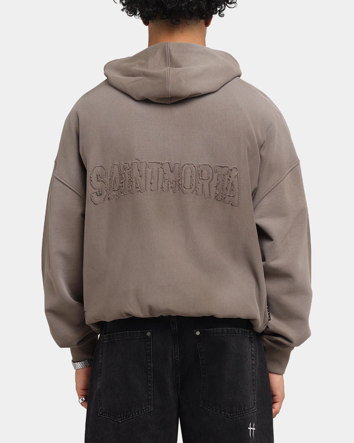 Yarn Dyed Fabric short term storage Saint Morta Manticore Boxy Hoodie Sunfade Brown