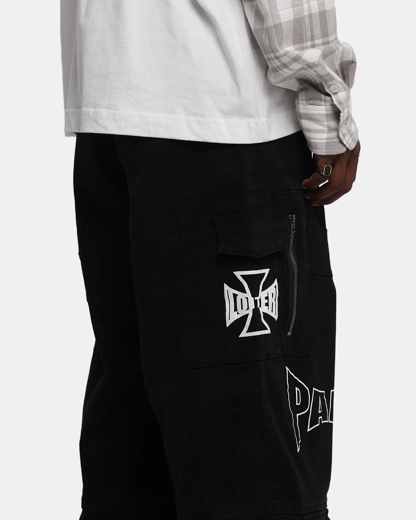 Customizable length Loiter Sketch Utility Pants Washed Black