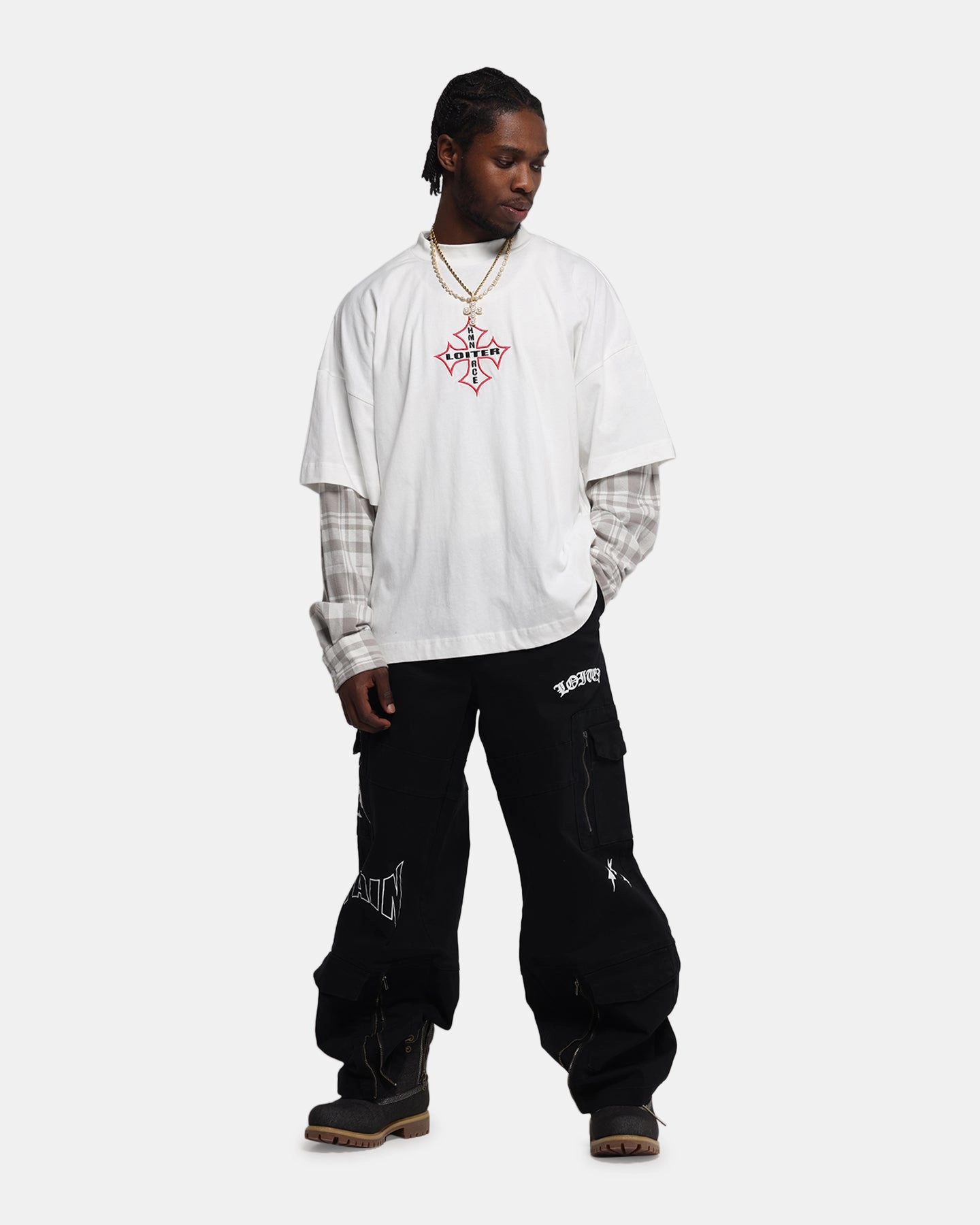 ripstop fabric Loiter Sketch Utility Pants Washed Black