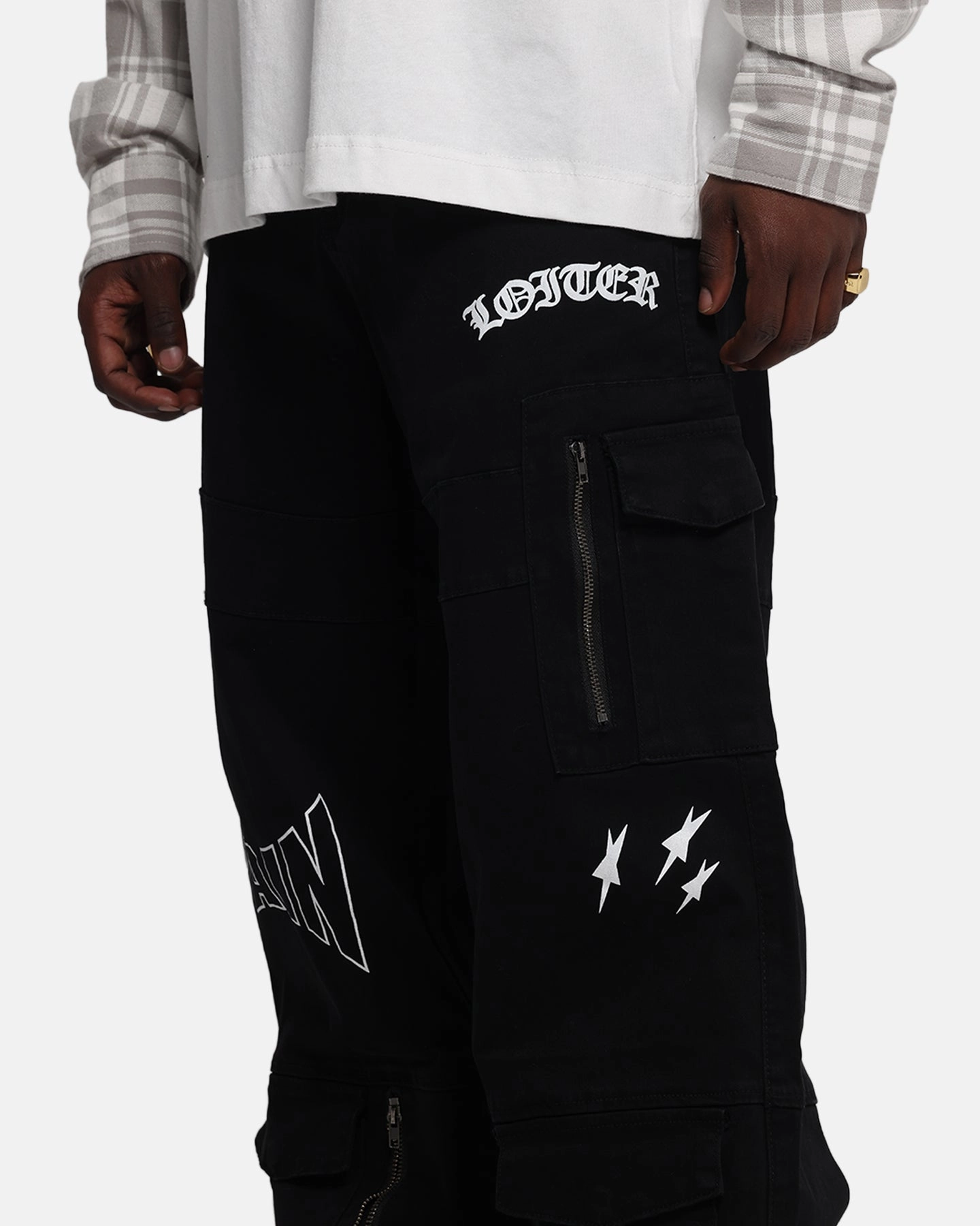 Loiter Sketch Utility Pants Washed Black Perfect Stretch
