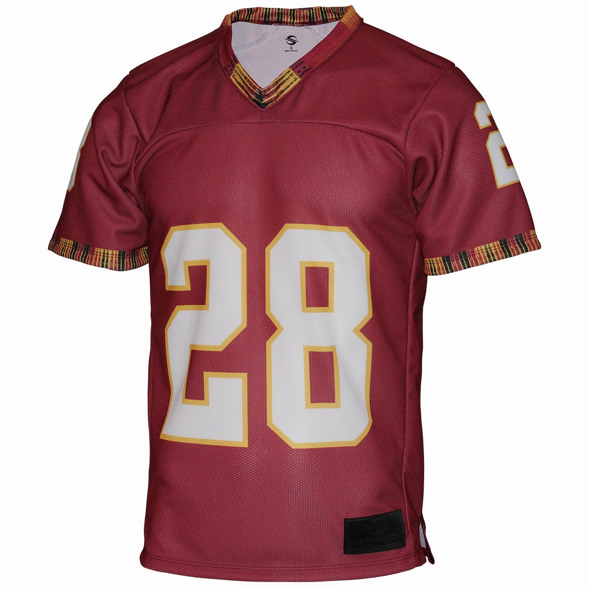 Prosphere Warrick Dunn #28 Throwback Football Jersey - Cardinal Sporty Look Garment Dyed Colorfastness