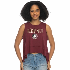 Long - term - usable ZooZatz Women's Florida State/Seminole Logo Flowy Tank - Garnet