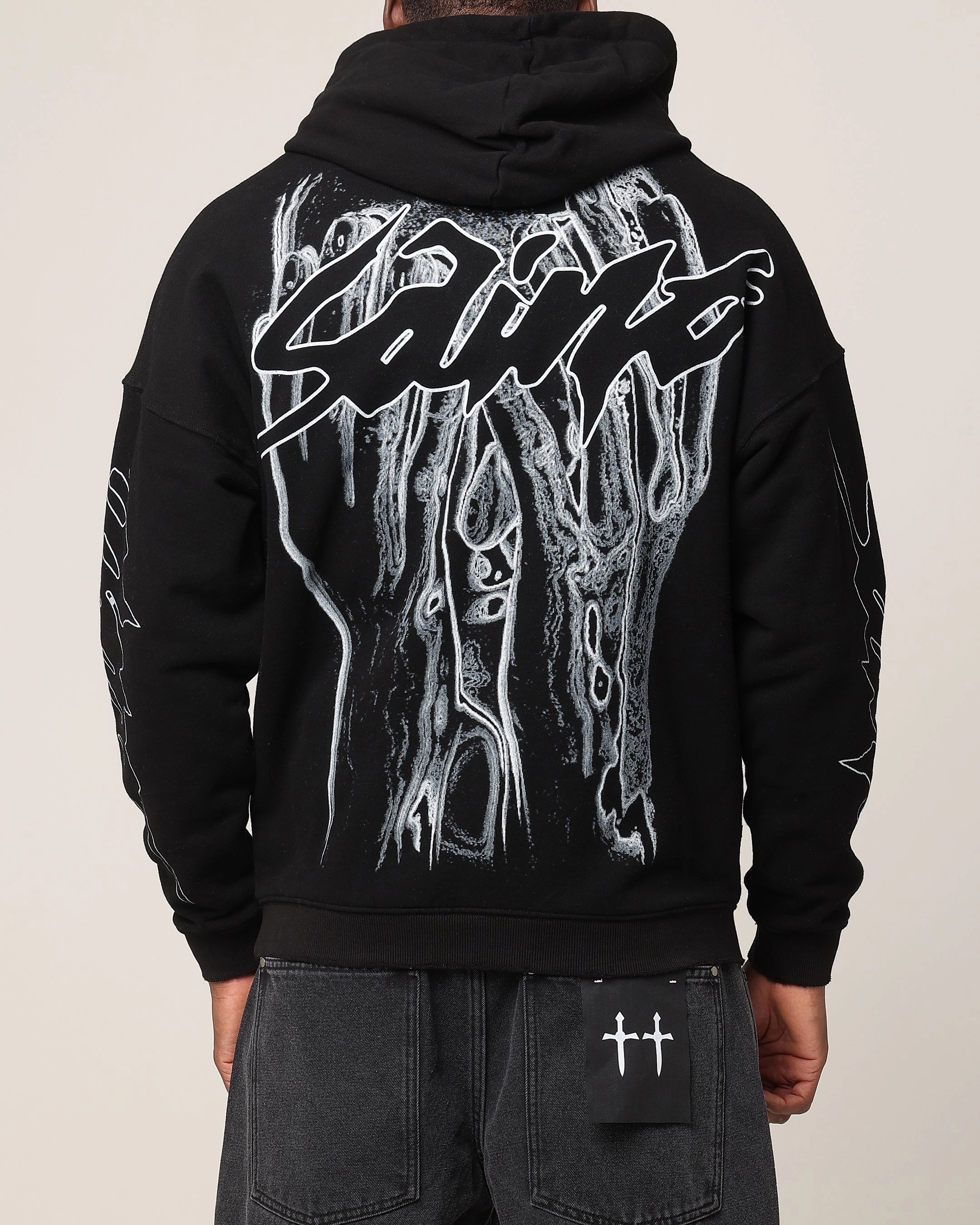 Saint Morta Veiled Boxy Hoodie Black Selection