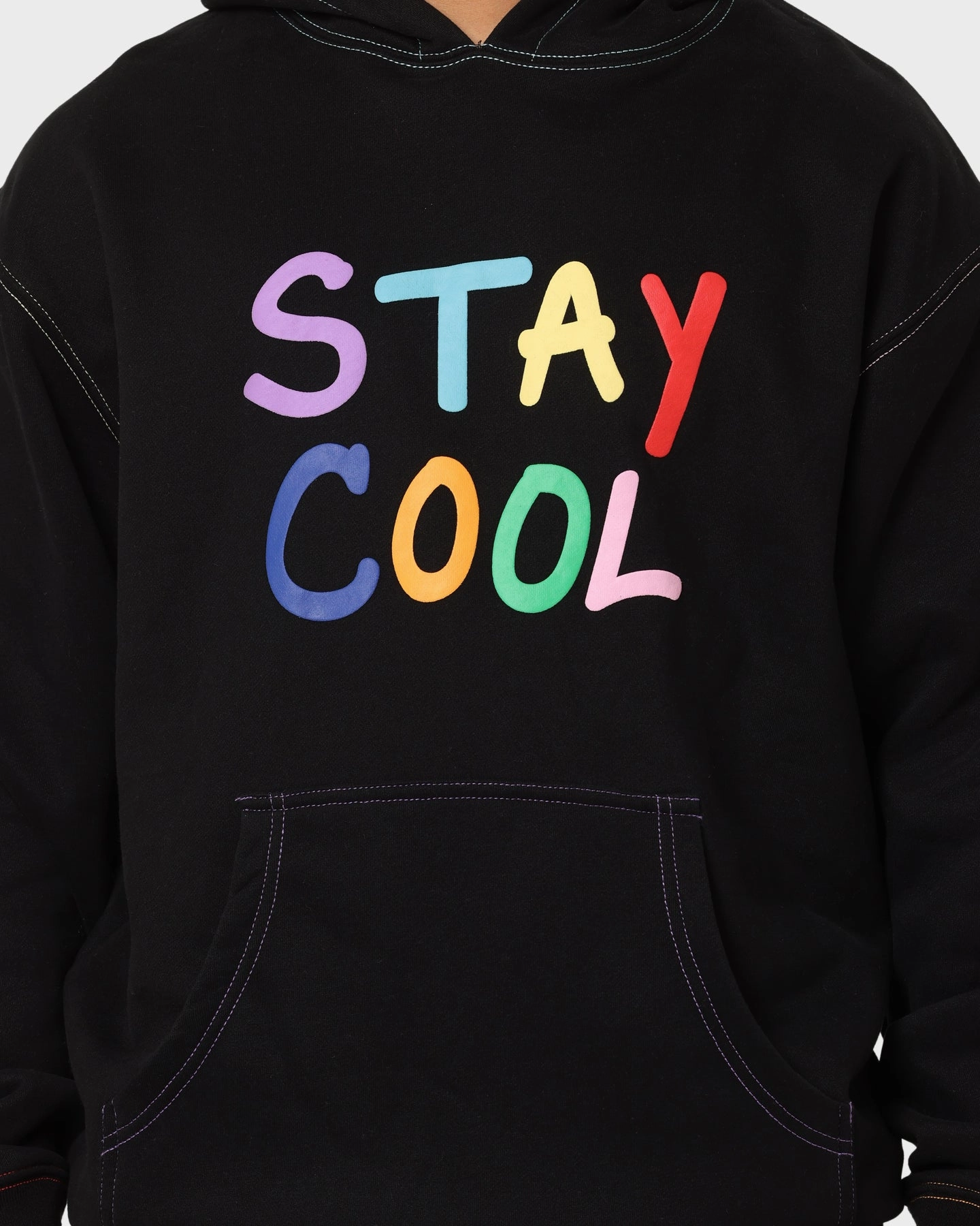 Art STAYCOOLNYC Puff Paint Hoodie Black