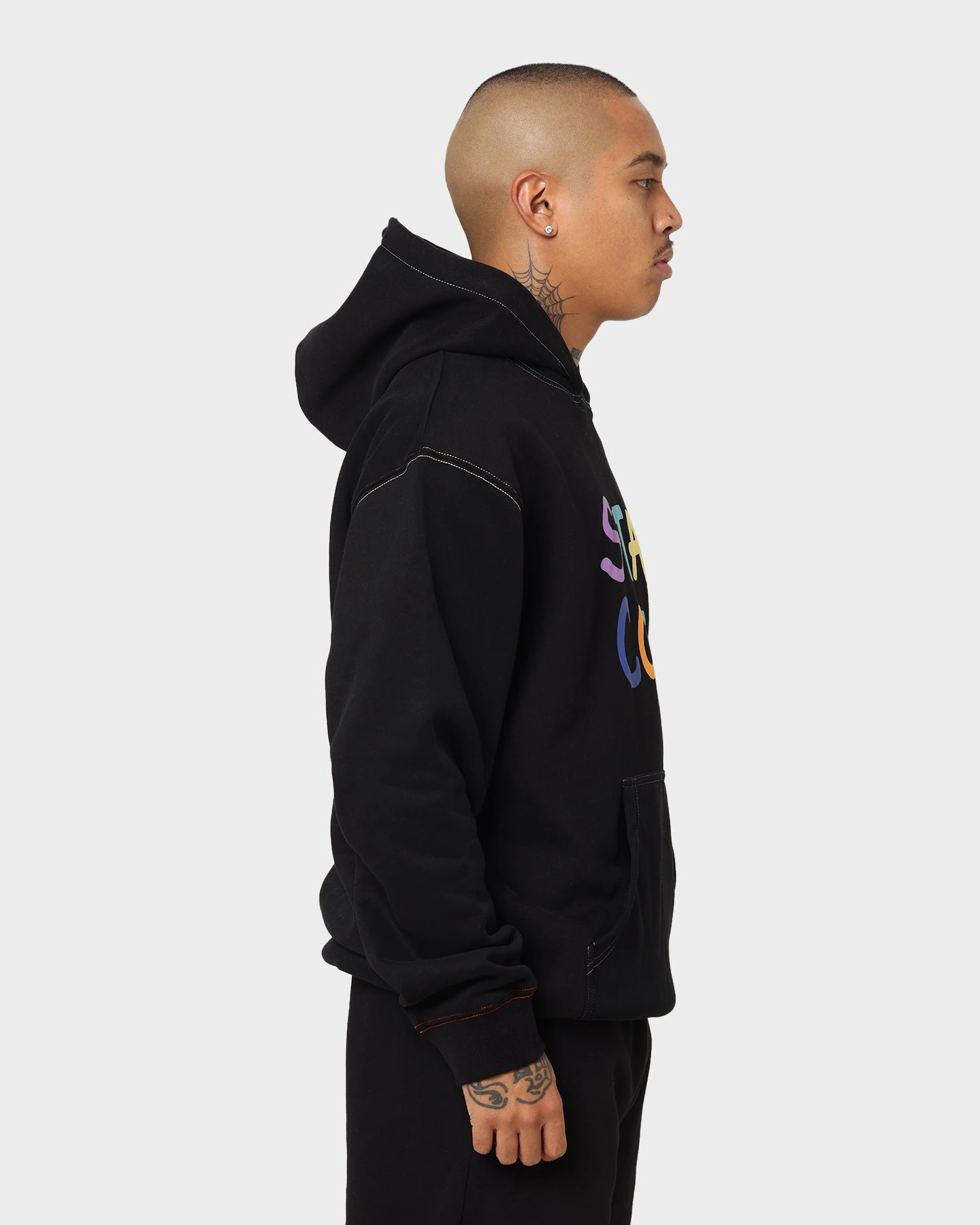 STAYCOOLNYC Puff Paint Hoodie Black Simple Fit