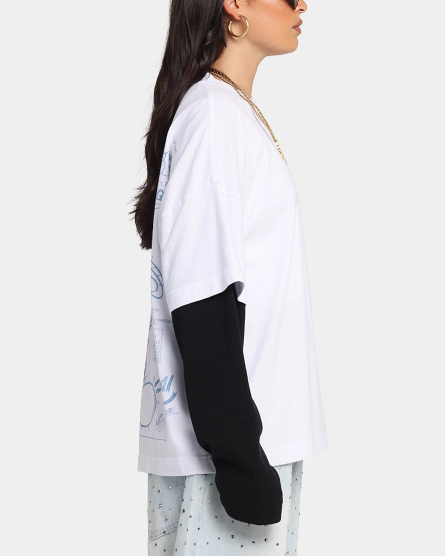 American Thrift Disney Mickey Prototype II Long Sleeve T-Shirt White Active Wear Sustainable Production Process