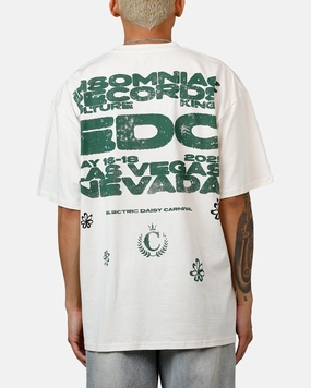 Chic Smart Culture Kings X EDC 2025 Vintage T-Shirt Off White