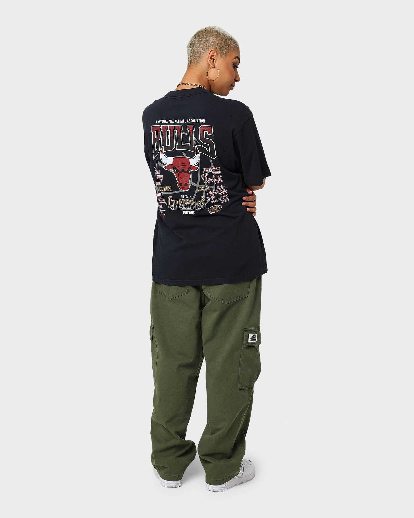 sale season Mitchell & Ness Chicago Bulls Finals Vintage T-Shirt Faded Black