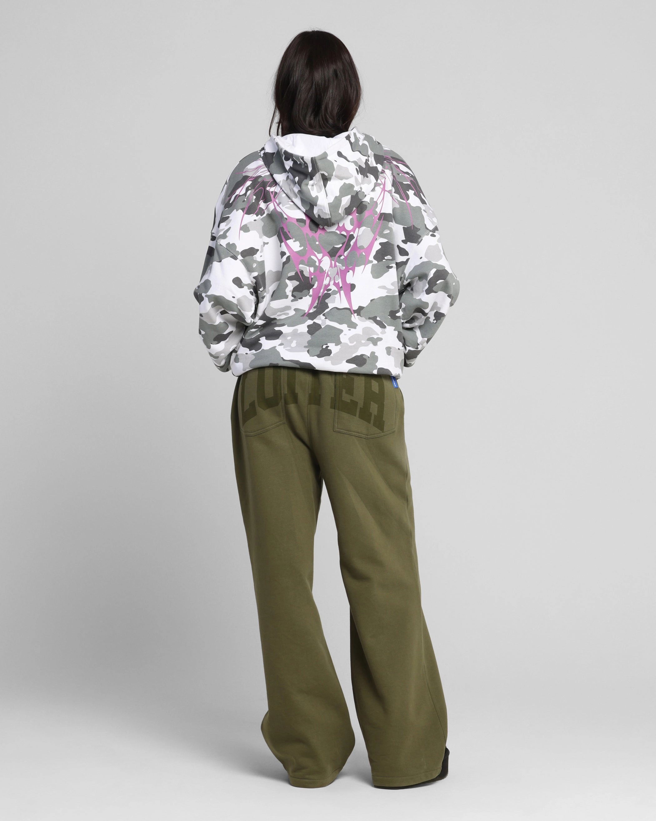 Loiter Draco Hoodie Snow Camo Stylish Design