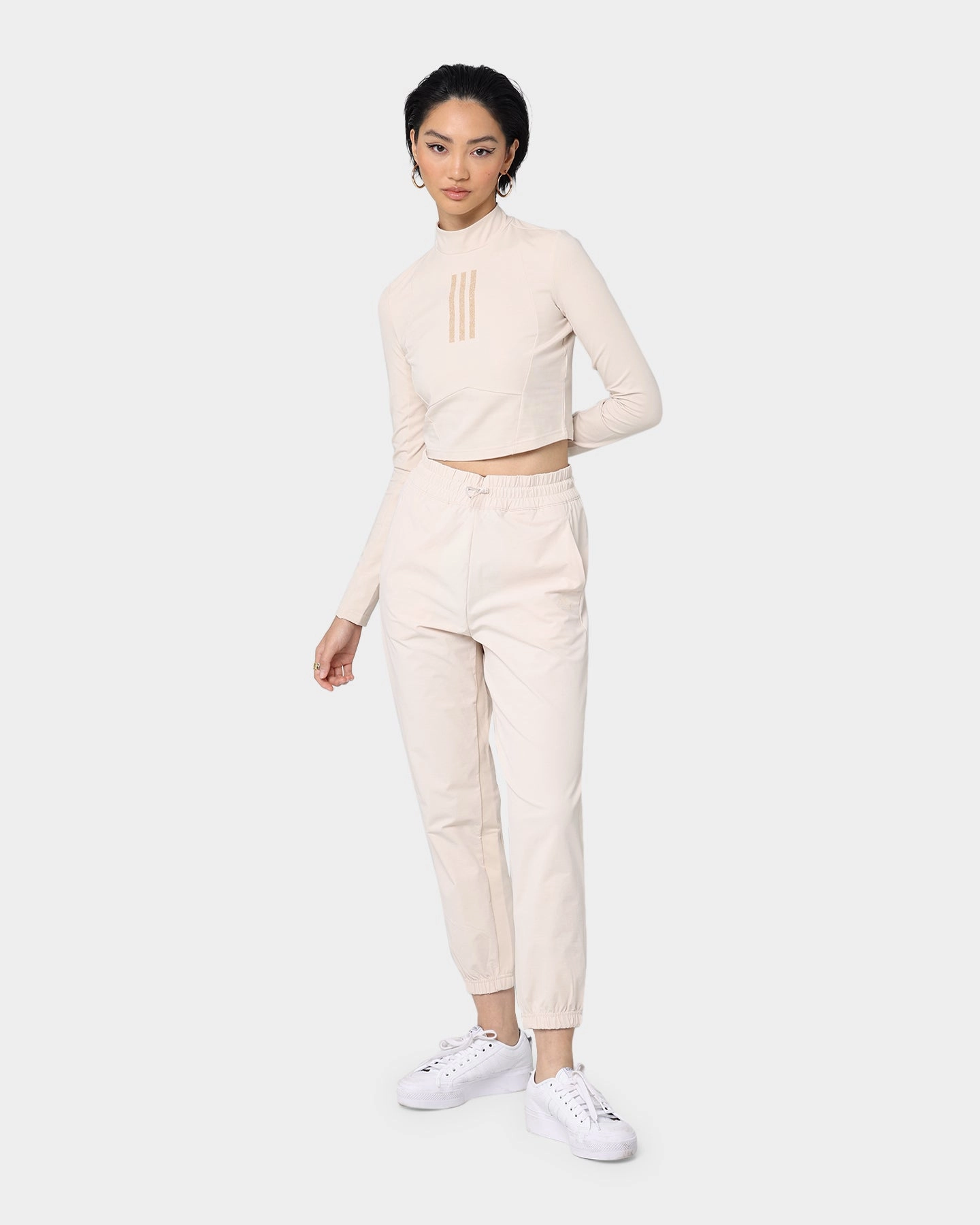 Chilly Wear Running Speed Adidas Women's Swarovski Long Sleeve T-Shirt Halo Ivory