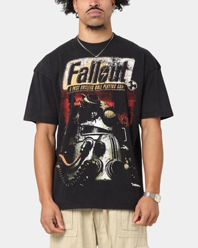 73 Studio X Fallout '97 Fallout Vintage T-Shirt Black Acidwash Stylish Details