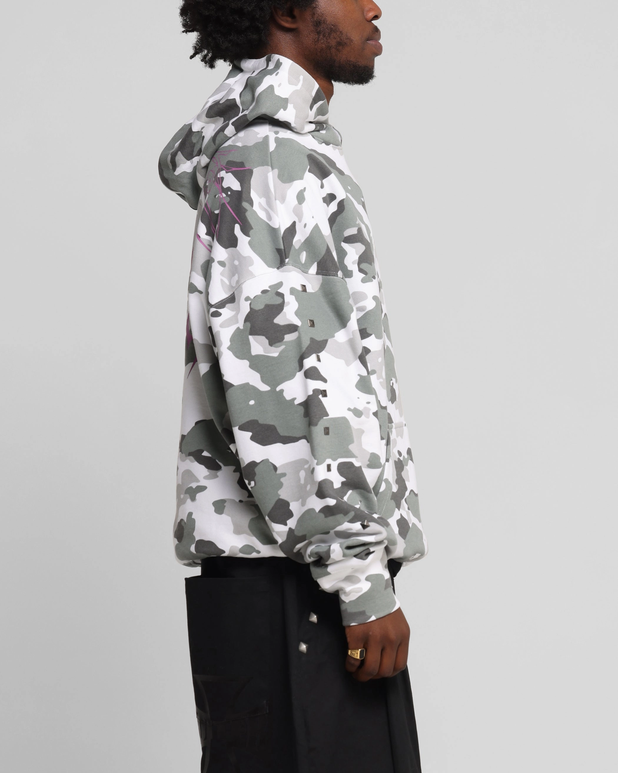 Outdoor Smooth Urban Style Loiter Draco Hoodie Snow Camo