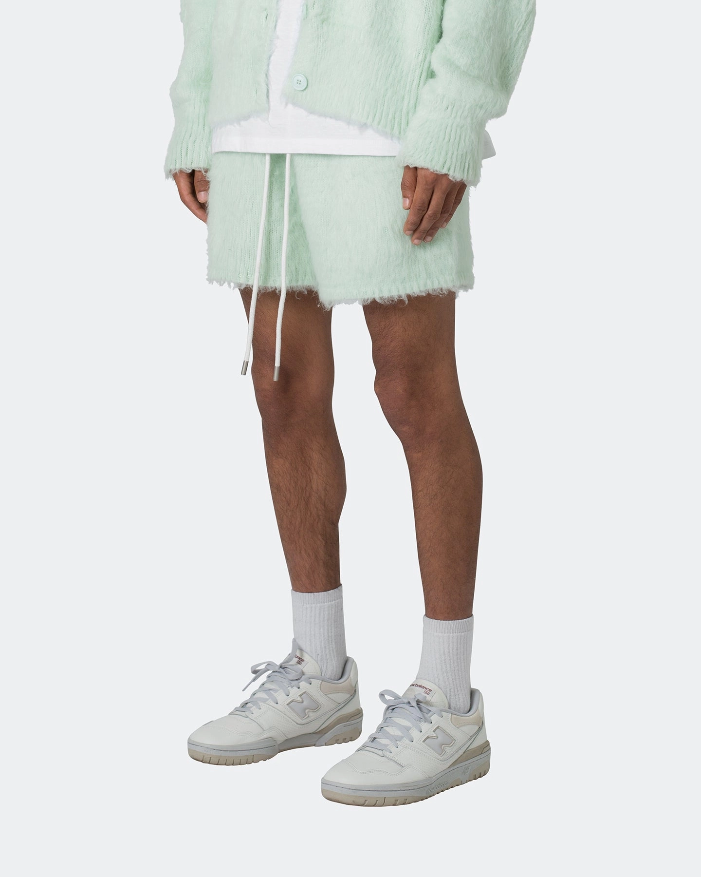 Clean Lines MNML Fuzzy Sweat Shorts Mint