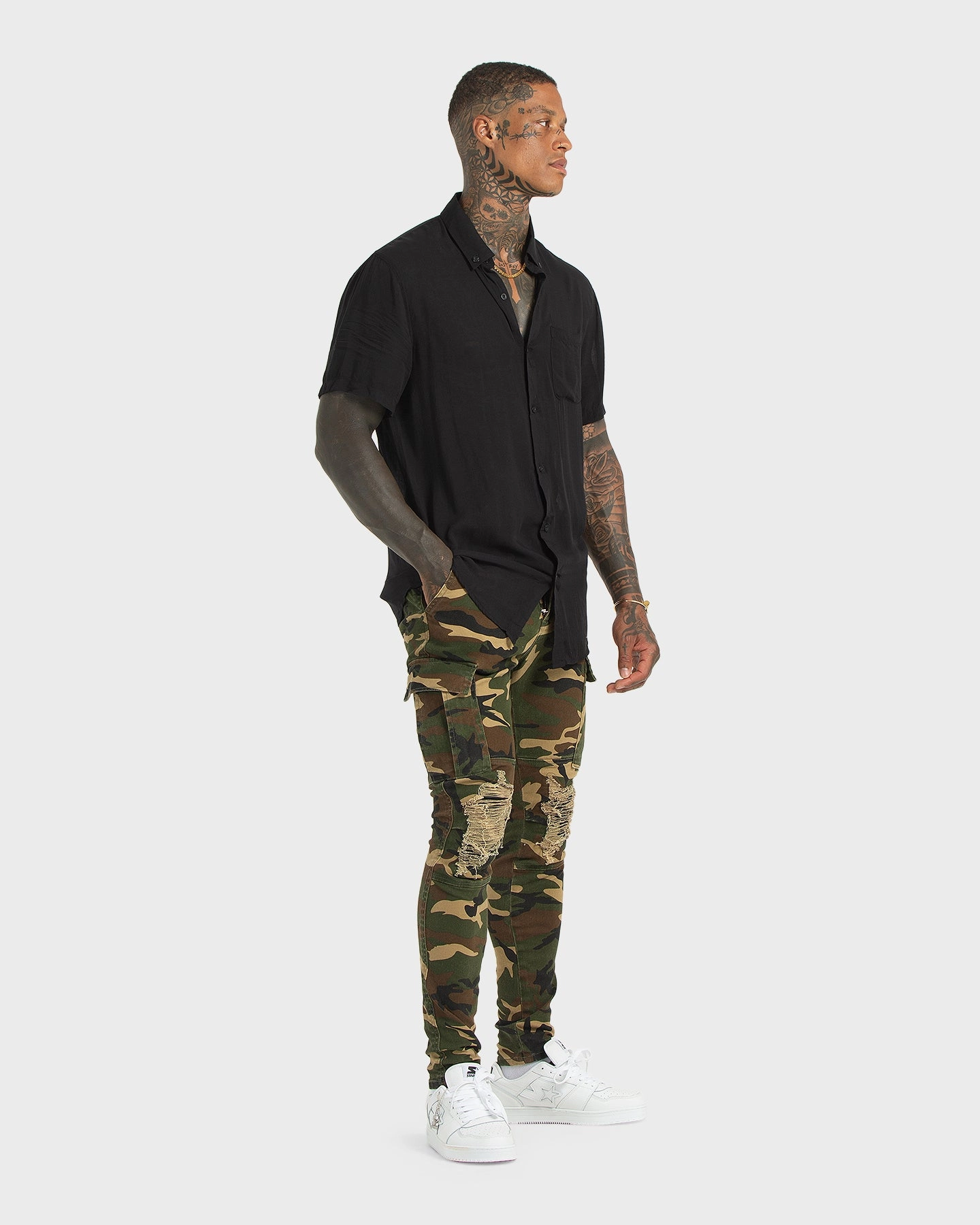 Clean Silhouette XXIII Sergeant Camo Ripped Jeans Camo