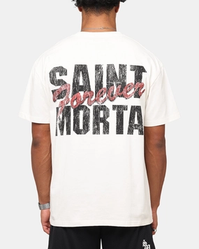 Saint Morta Forever Boxy T-Shirt Off White Stretchable Weave