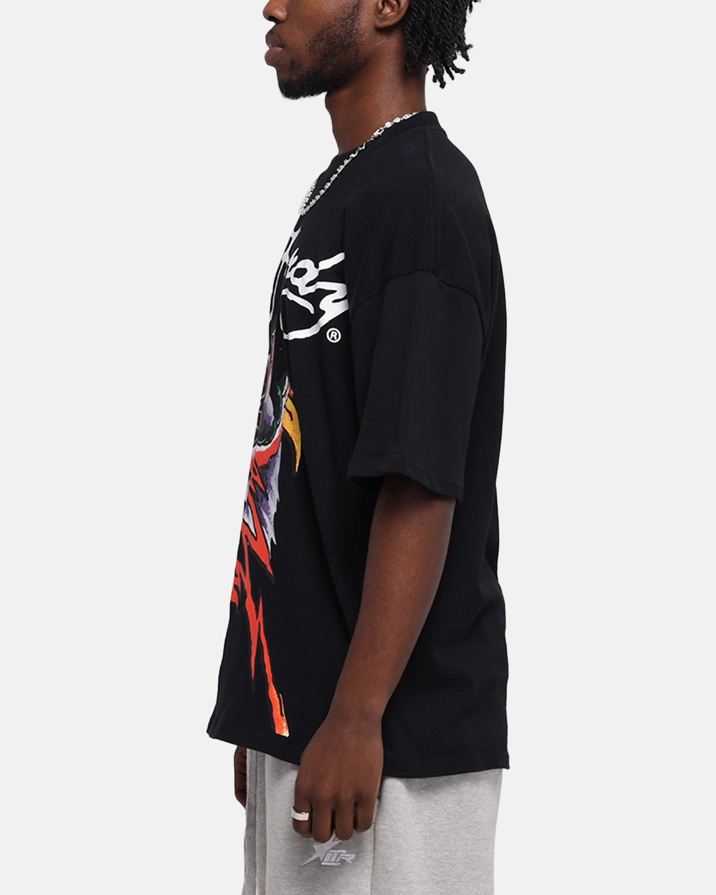 Ed Hardy Lightning T-Shirt Black Non Shrink Material City Casual