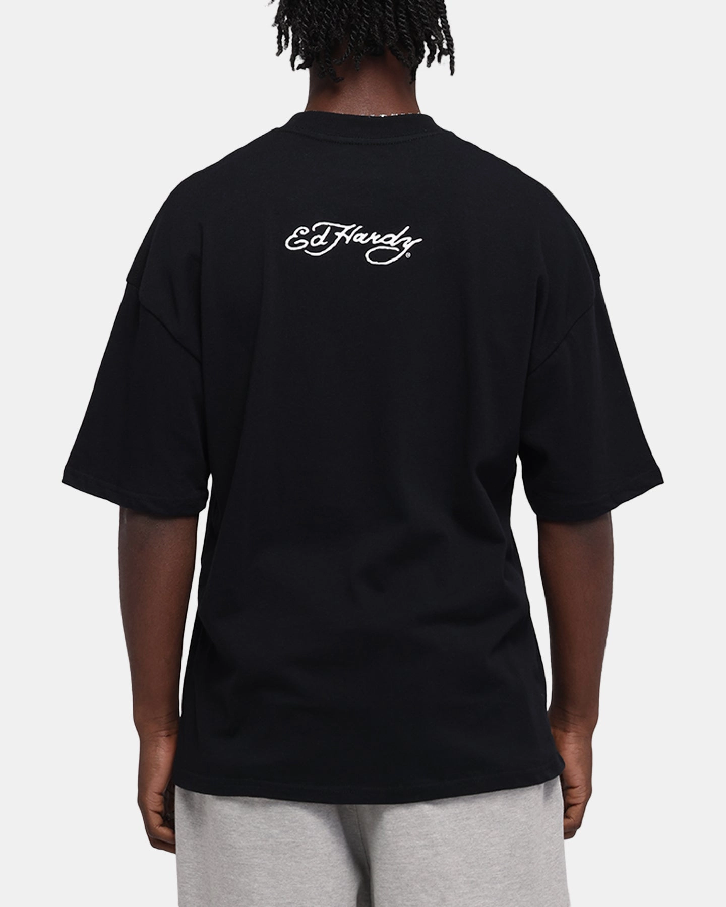 Versatile Layering Piece Ed Hardy Lightning T-Shirt Black